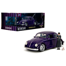 Load image into Gallery viewer, Jada Volkswagen Beetle with Wednesday Addams Figure Set