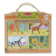 Load image into Gallery viewer, Melissa & Doug Animals Patterns Wooden Puzzles