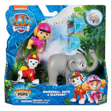 Load image into Gallery viewer, PAW Patrol Jungle Pups Figures 3 Pack Marshall, Skye and Elephant