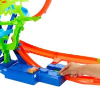Load image into Gallery viewer, Hot Wheels Stunt Tracks Mid-Air Crash Playset