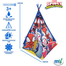 Load image into Gallery viewer, Spidey and His Amazing Friends Kids Teepee Play Tent