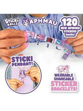 Load image into Gallery viewer, Sticki Rolls Aphmau Sticker Pendant and Bracelet Set with 120 Stickers