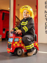 Load image into Gallery viewer, Xootz Red Mercedes Benz Fire Truck Sit n Ride