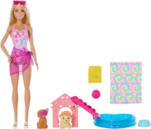 Load image into Gallery viewer, Barbie Puppy Pool Party Aloha Blonde Hair