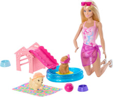 Load image into Gallery viewer, Barbie Puppy Pool Party Aloha Blonde Hair