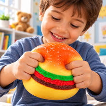 Load image into Gallery viewer, KTL Jumbo Doh Filled Hamburger Squishy Toy, Soft Sensory Stress Relief Toy
