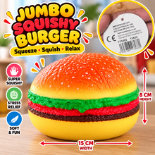 Load image into Gallery viewer, KTL Jumbo Doh Filled Hamburger Squishy Toy, Soft Sensory Stress Relief Toy
