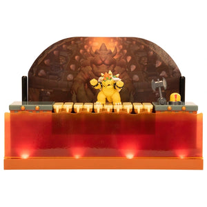 Super Mario Deluxe Bowser Battle Scene Playset with Lights and Sound