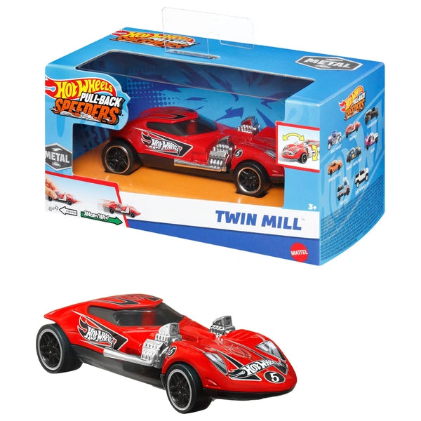 Hot Wheels Pull-Back Speeders Diecast Vehicle Assortmen