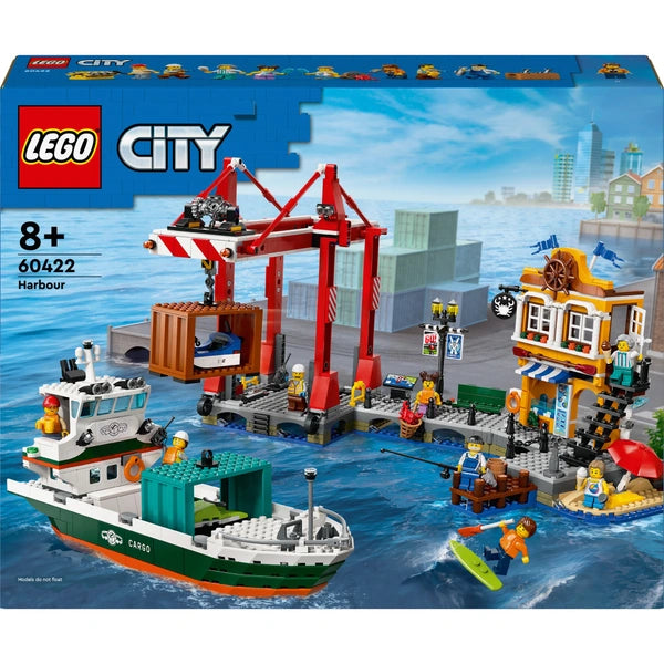 LEGO City 60422 Seaside Harbour with Cargo Ship Set