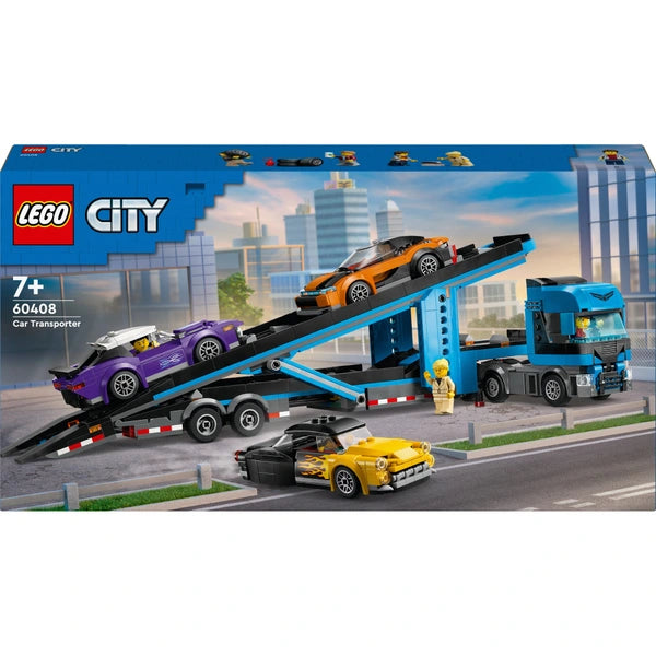 LEGO City 60408 Car Transporter Truck with Sports Cars Set
