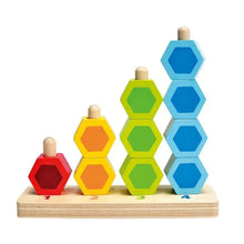 Load image into Gallery viewer, Hape Counting Stacker Toddler Wooden Stacking Block Set
