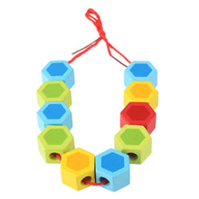 Load image into Gallery viewer, Hape Counting Stacker Toddler Wooden Stacking Block Set
