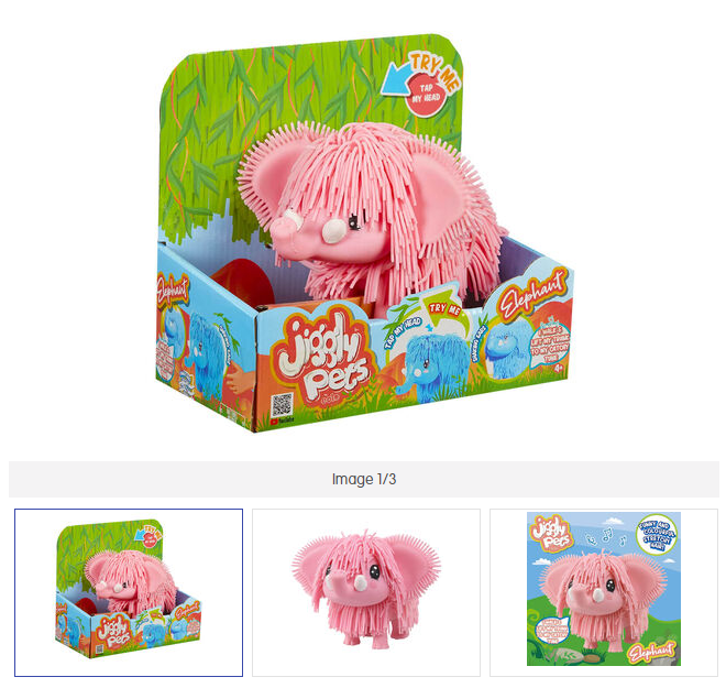 Jiggly Pets Elephant Pink