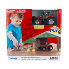 Load image into Gallery viewer, Britains 47019 Farm Building Set with Case Tractor
