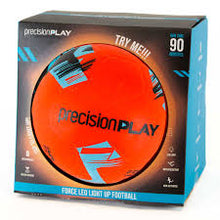 Load image into Gallery viewer, PrecisionPlay Force LED Light Up Football - Size 5 - Fluo Orange/Fluo Blue/Black
