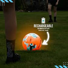 Load image into Gallery viewer, PrecisionPlay Force LED Light Up Football - Size 5 - Fluo Orange/Fluo Blue/Black

