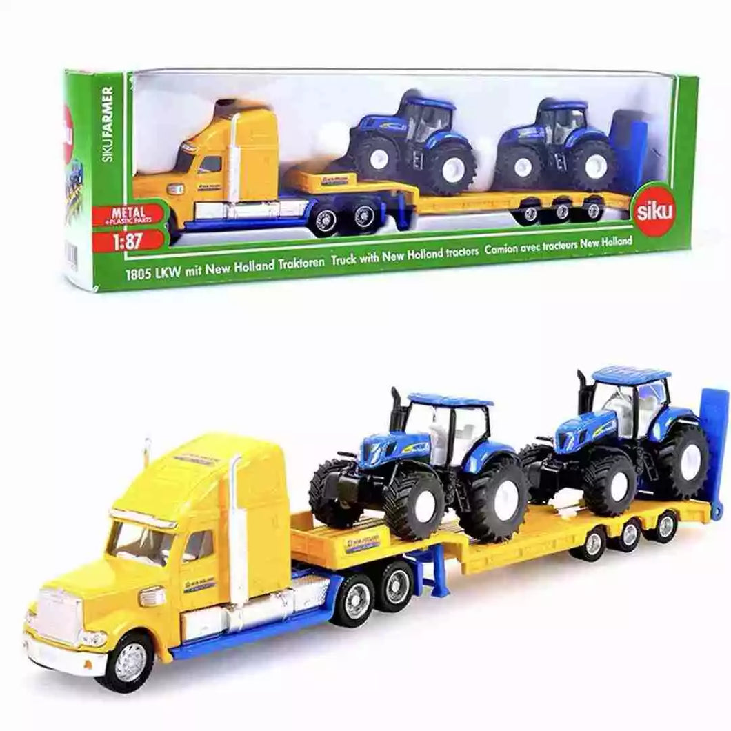 1:87 Siku New Holland Tractors on truck Trailer Diecast Toys S16/1805