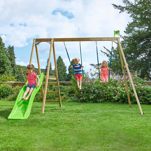 TP Forest Multiplay Double Wooden Swing Set & Slide - FSC® certified