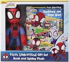 Disney Junior Marvel Spidey and His Amazing Friends: Spidey on the Go! First Look and Find Gift Set Book and Spidey Plush