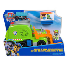 Load image into Gallery viewer, Paw Patrol Rocky Crush N Roll Recycling Truck Vehicle
