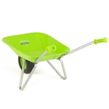 Load image into Gallery viewer, Little Roots Metal Wheel Barrow Green
