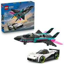Load image into Gallery viewer, Lego City Jet Vs. Car Toy Cars And Jet Toy Playset 60489
