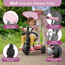 Load image into Gallery viewer, TP Toys 4 in 1 Trike - Unicorn Dream
