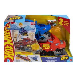 Hot Wheels City Ultimate Dual Dragon Transporter Playset