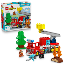 Load image into Gallery viewer, Lego Duplo Town Fire Engine With Hose And Firefighter 10473
