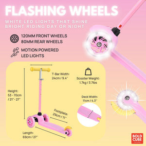 Boldcube Teeny 3 Wheel Scooter Pink