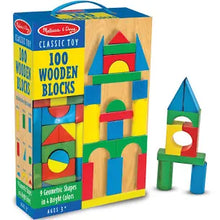 Load image into Gallery viewer, Melissa &amp; Doug 100 Piece Wood Blocks Set
