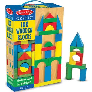 Melissa & Doug 100 Piece Wood Blocks Set