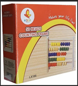 Wooden Abacus
50 Beads Counting Frame.