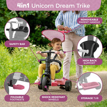 Load image into Gallery viewer, TP Toys 4 in 1 Trike - Unicorn Dream

