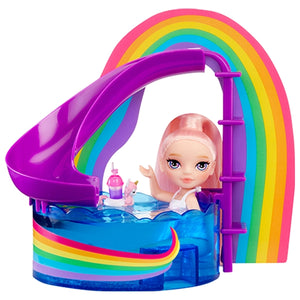 Rainbow High Playset High Pool Day with Littles Doll Blush