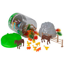 Farm Animal Set in Bucket