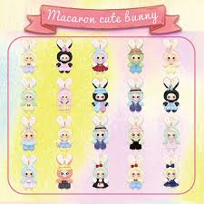 Baby Three: Macaron Rabbit Plush Series Blind Box (Single