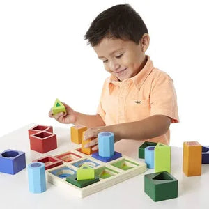 Melissa & Doug Shape Sequence Sorting Set (18 Pieces)