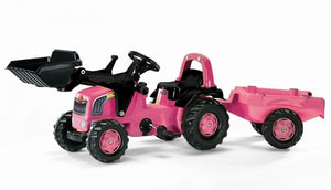 Rolly Kid Pink Tractor, Trailer & Loader