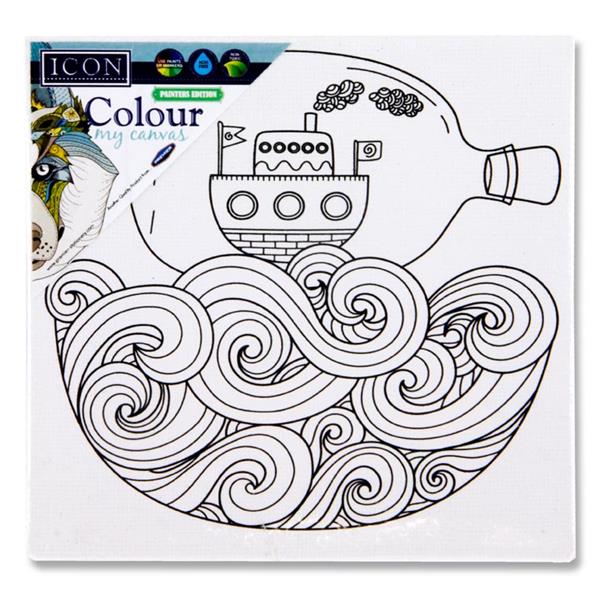 Icon 100x100mm Colour My Canvas - Boat G38/12531