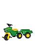 Rolly 3 Wheel John Deere Tractor & Trailer with Sounds