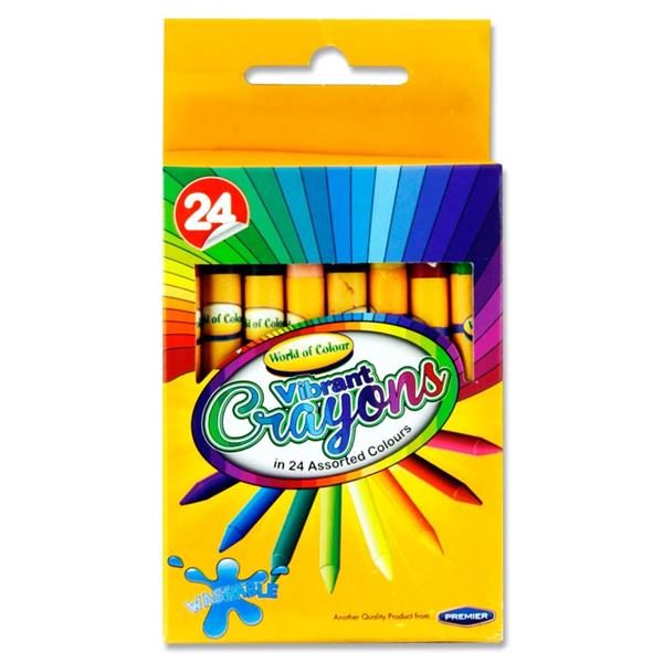 World of Colour Box 24 Wax Crayons