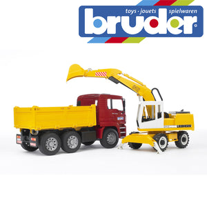 Bruder MAN TGA Construction Truck with Liebherr Excavator 2751